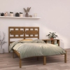 vidaXL Estructura de cama madera maciza King marrón miel 150x200 cm