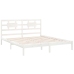 Estructura de cama de madera maciza de pino blanca 160x200 cm