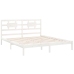 Estructura de cama madera maciza blanco Supe King 180x200 cm