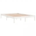 Estructura de cama madera maciza blanco Supe King 180x200 cm