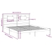 Estructura de cama madera maciza blanco Supe King 180x200 cm