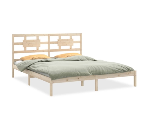 Estructura de cama de madera maciza 200x200 cm