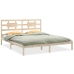 Estructura de cama de madera maciza 200x200 cm