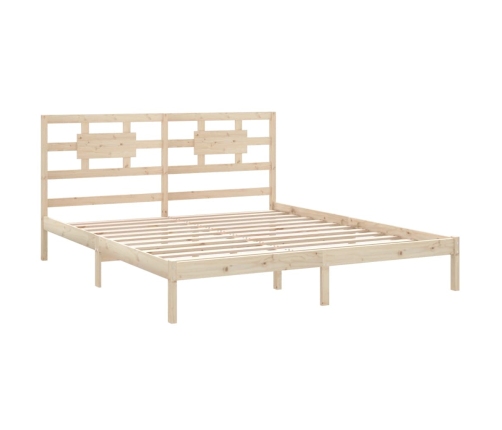 Estructura de cama de madera maciza 200x200 cm