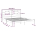 Estructura de cama de madera maciza 200x200 cm