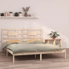 Estructura de cama de madera maciza 200x200 cm