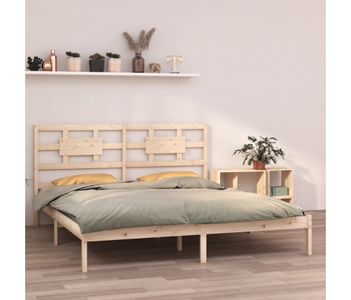 Estructura de cama de madera maciza 200x200 cm