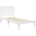 Estructura de cama sin colchón madera maciza blanca 75x190 cm