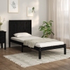 Estructura de cama madera maciza de pino negro 75x190 cm