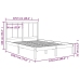 Estructura de cama sin colchón madera maciza de pino 120x190 cm