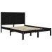 Estructura de cama madera maciza pino negra doble 120x190 cm