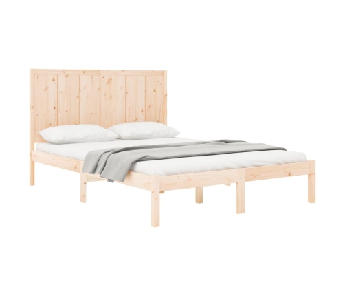 Estructura de cama sin colchón madera maciza de pino 135x190 cm