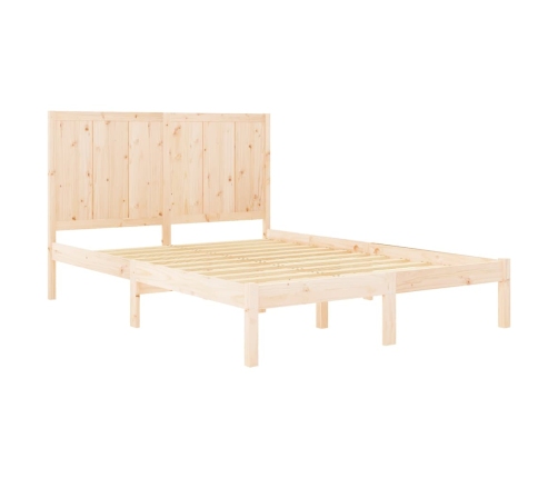Estructura de cama sin colchón madera maciza de pino 135x190 cm