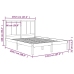 Estructura de cama sin colchón madera de pino blanca 140x200 cm