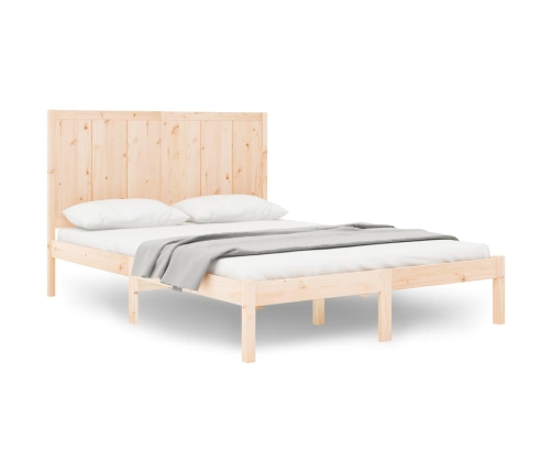 Estructura de cama sin colchón madera de pino blanco 150x200 cm