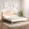 Estructura de cama sin colchón madera maciza de pino 180x200 cm