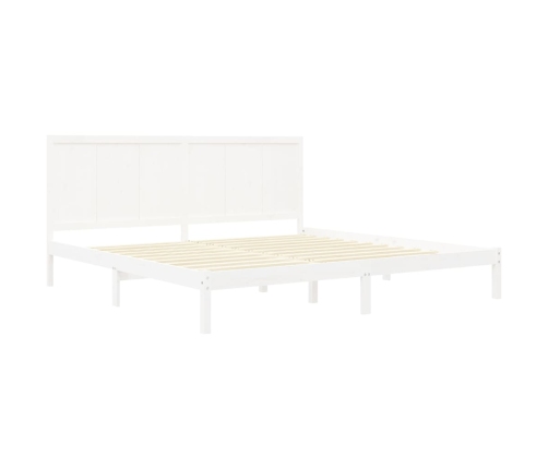 Cama sin colchón madera maciza de pino blanca 180x200 cm