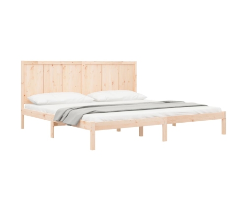 Estructura de cama sin colchón madera maciza de pino 200x200 cm