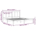 Estructura de cama sin colchón madera maciza de pino 200x200 cm