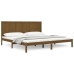 Estructura de cama madera maciza de pino marrón miel 200x200 cm