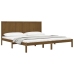 Estructura de cama madera maciza de pino marrón miel 200x200 cm