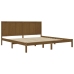 Estructura de cama madera maciza de pino marrón miel 200x200 cm