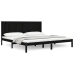 Estructura de cama de madera maciza de pino negra 200x200 cm