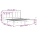 Estructura de cama de madera maciza de pino negra 200x200 cm