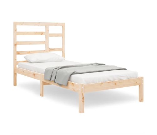 Estructura cama individual sin colchón madera maciza 75x190 cm