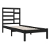 Estructura de cama sin colchón madera maciza negro 75x190 cm