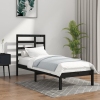 Estructura de cama sin colchón madera maciza negro 75x190 cm