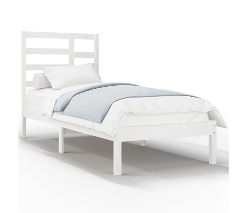 Estructura cama individual sin colchón madera blanco 90x190 cm