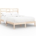 Estructura de cama doble sin colchón madera maciza 120x190 cm