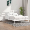 Estructura de cama doble sin colchón madera blanco 135x190 cm