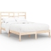 Estructura de cama sin colchón madera maciza 140x190 cm