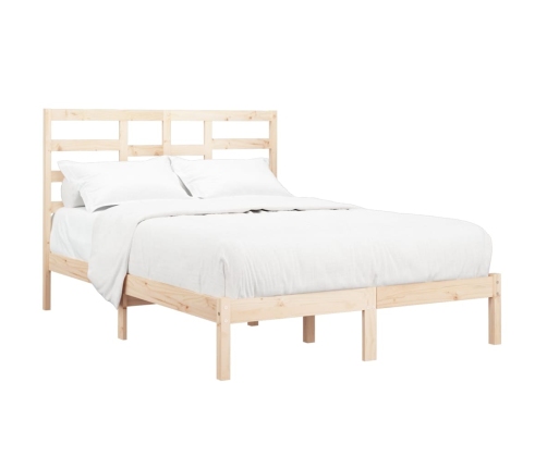 Estructura de cama sin colchón madera maciza 140x190 cm