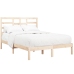 Estructura de cama sin colchón madera maciza 140x190 cm