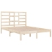 Estructura de cama sin colchón madera maciza 140x190 cm