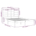 Estructura de cama sin colchón madera maciza 140x190 cm