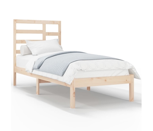 Estructura de cama sin colchón madera maciza 90x200 cm