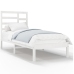 vidaXL Estructura de cama madera maciza de pino blanca 90x200 cm