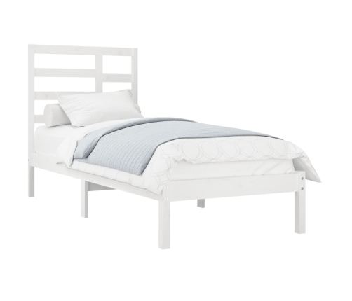 vidaXL Estructura de cama madera maciza de pino blanca 90x200 cm