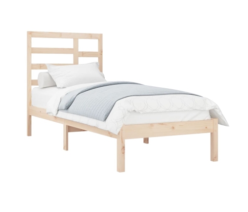 Estructura de cama sin colchón madera maciza 100x200 cm