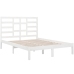 Estructura de cama sin colchón madera maciza blanco 140x200 cm