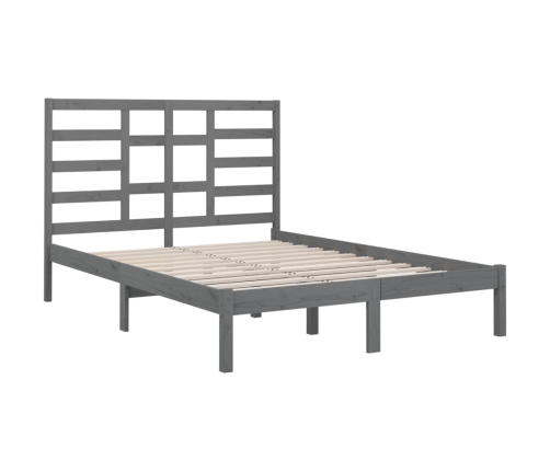 Estructura de cama sin colchón madera maciza gris 160x200 cm