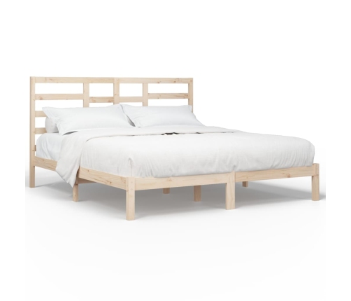 Estructura de cama sin colchón madera maciza 180x200 cm