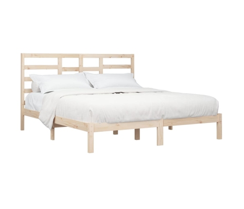 Estructura de cama sin colchón madera maciza 180x200 cm