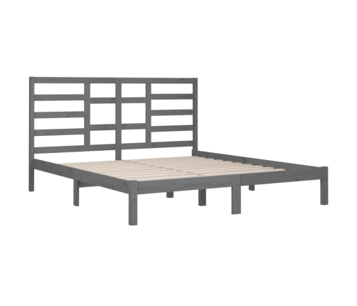 Estructura de cama sin colchón madera maciza gris 200x200 cm