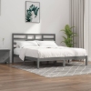 Estructura de cama sin colchón madera maciza gris 200x200 cm