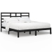 Estructura de cama sin colchón madera maciza negro 200x200 cm